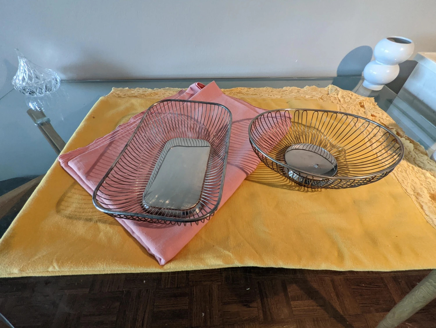 Vintage Silver Plated Bread Baskets - Set Of 2 7 Vintage Silver Plated Bread Baskets - Set Of 2 - Image 5