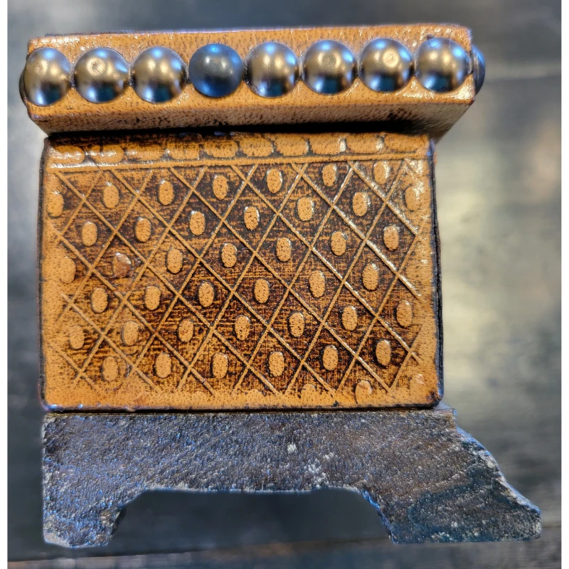 Vintage Spanish Tooled Leather Box 9 Vintage Spanish Tooled Leather Box - Image 7
