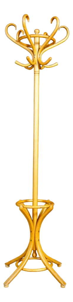 Vintage Standing Wooden Coat Rack, 1950s