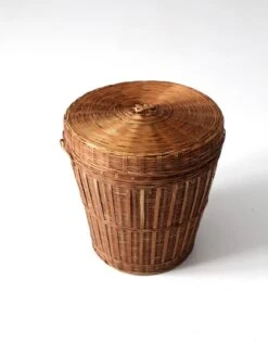 Vintage Storage Basket With Lid -CHAIRISH Shop vintage storage basket with lid 3073