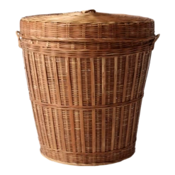 Vintage Storage Basket With Lid