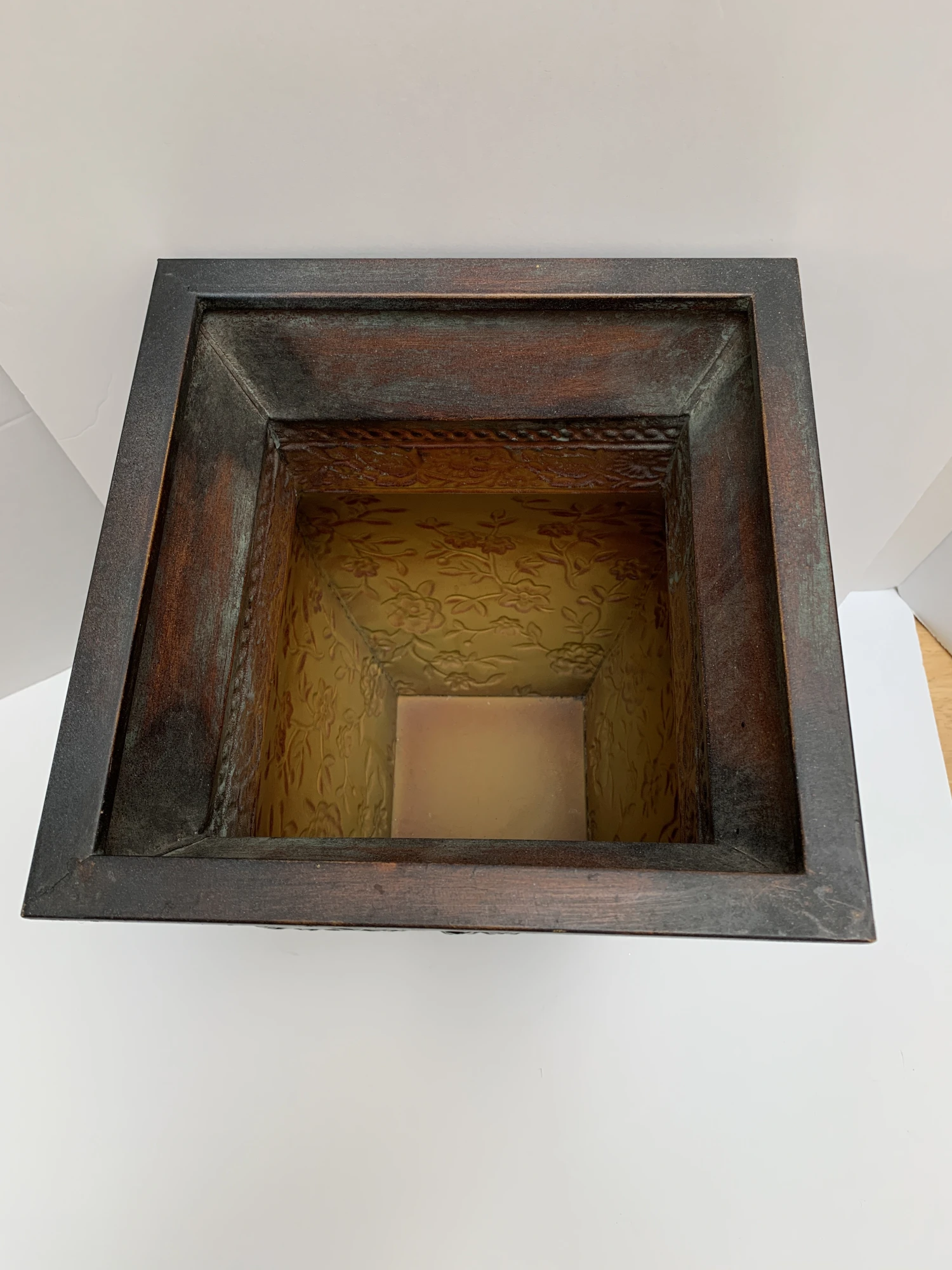 Vintage Textured Metal Umbrella Holder Or Plant Vessel 10 Vintage Textured Metal Umbrella Holder Or Plant Vessel - Image 8