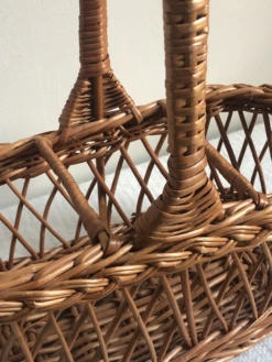 Vintage Three Bottle Wicker Wine Carrier -CHAIRISH Shop vintage three bottle wicker wine carrier 0622