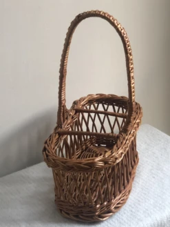 Vintage Three Bottle Wicker Wine Carrier -CHAIRISH Shop vintage three bottle wicker wine carrier 9480