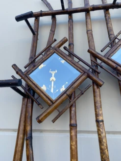 Vintage Tiger Bamboo Coat Rack Hall Tree With Mirrors -CHAIRISH Shop vintage tiger bamboo coat rack hall tree with mirrors 6750