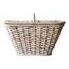 Vintage White Wicker Basket