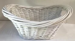 Vintage White Wicker Handled Basket -CHAIRISH Shop vintage white wicker handled basket 0335