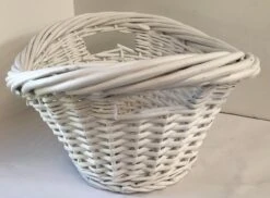 Vintage White Wicker Handled Basket -CHAIRISH Shop vintage white wicker handled basket 1819