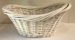Vintage White Wicker Handled Basket -CHAIRISH Shop vintage white wicker handled basket 6713