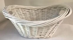 Vintage White Wicker Handled Basket -CHAIRISH Shop vintage white wicker handled basket 6757