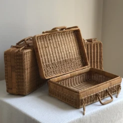 Vintage Wicker Basket Cases — Set Of 3 16 Vintage Wicker Basket Cases — Set Of 3 -CHAIRISH Shop vintage wicker basket cases set of 3 7778