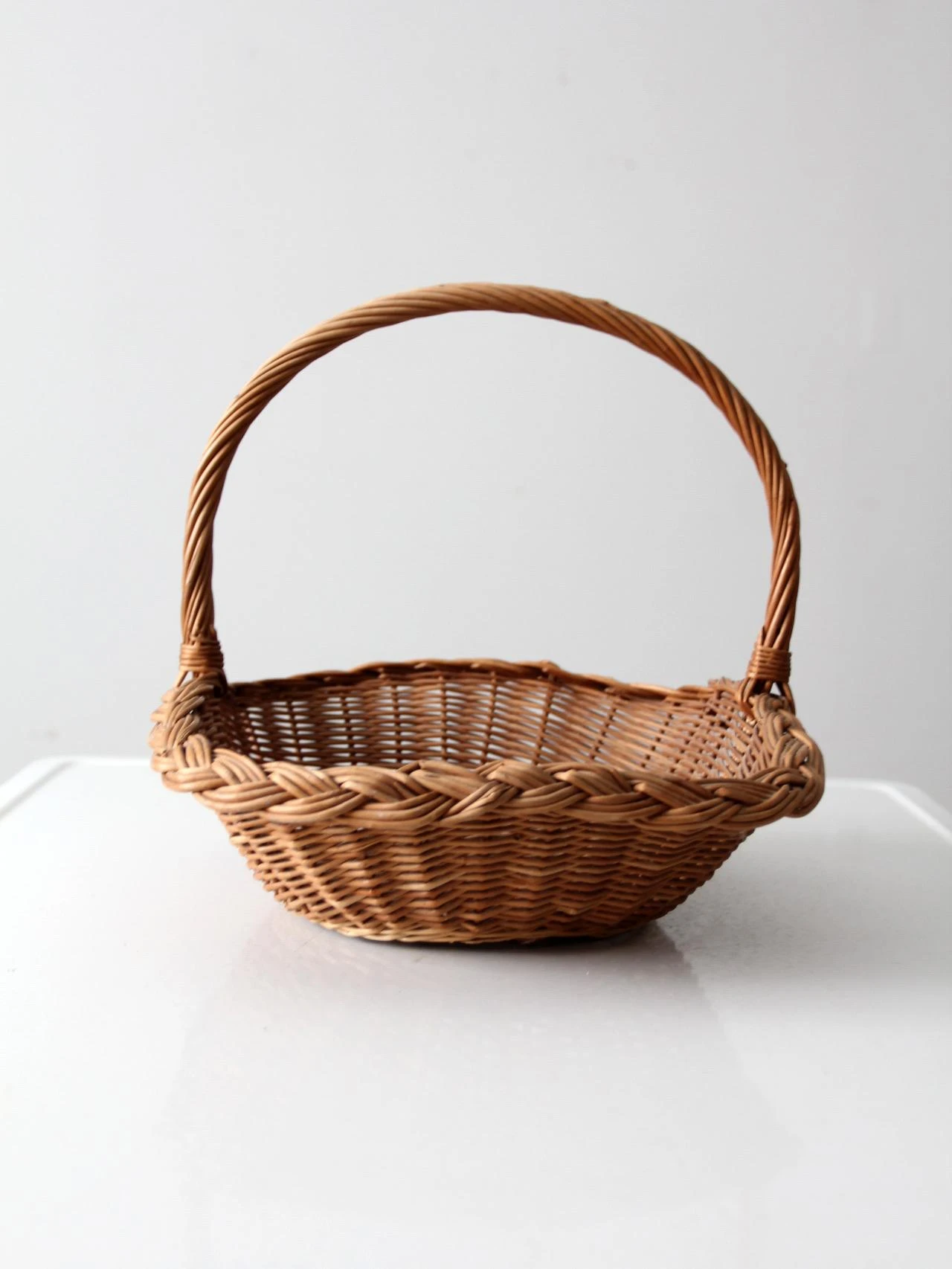 Vintage Wicker Handl Basket 8 Vintage Wicker Handl Basket - Image 6
