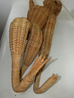 Vintage Wicker Hanging Monkey, 1960s -CHAIRISH Shop vintage wicker hanging monkey 1960s 0168