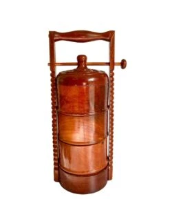 Vintage Wood Asian Stacking Bowls, Tiffin Box -CHAIRISH Shop vintage wood asian stacking bowls tiffin box 3571