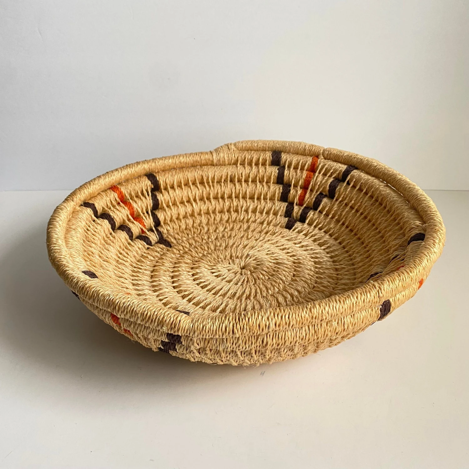 Vintage Woven Basket Tribal Aztec Print Boho Chic Handmade 9 Vintage Woven Basket Tribal Aztec Print Boho Chic Handmade - Image 7