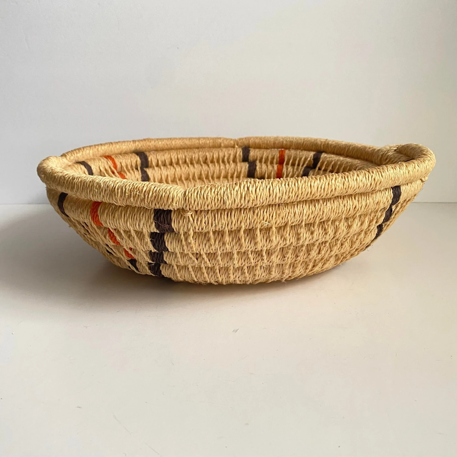 Vintage Woven Basket Tribal Aztec Print Boho Chic Handmade 8 Vintage Woven Basket Tribal Aztec Print Boho Chic Handmade - Image 6