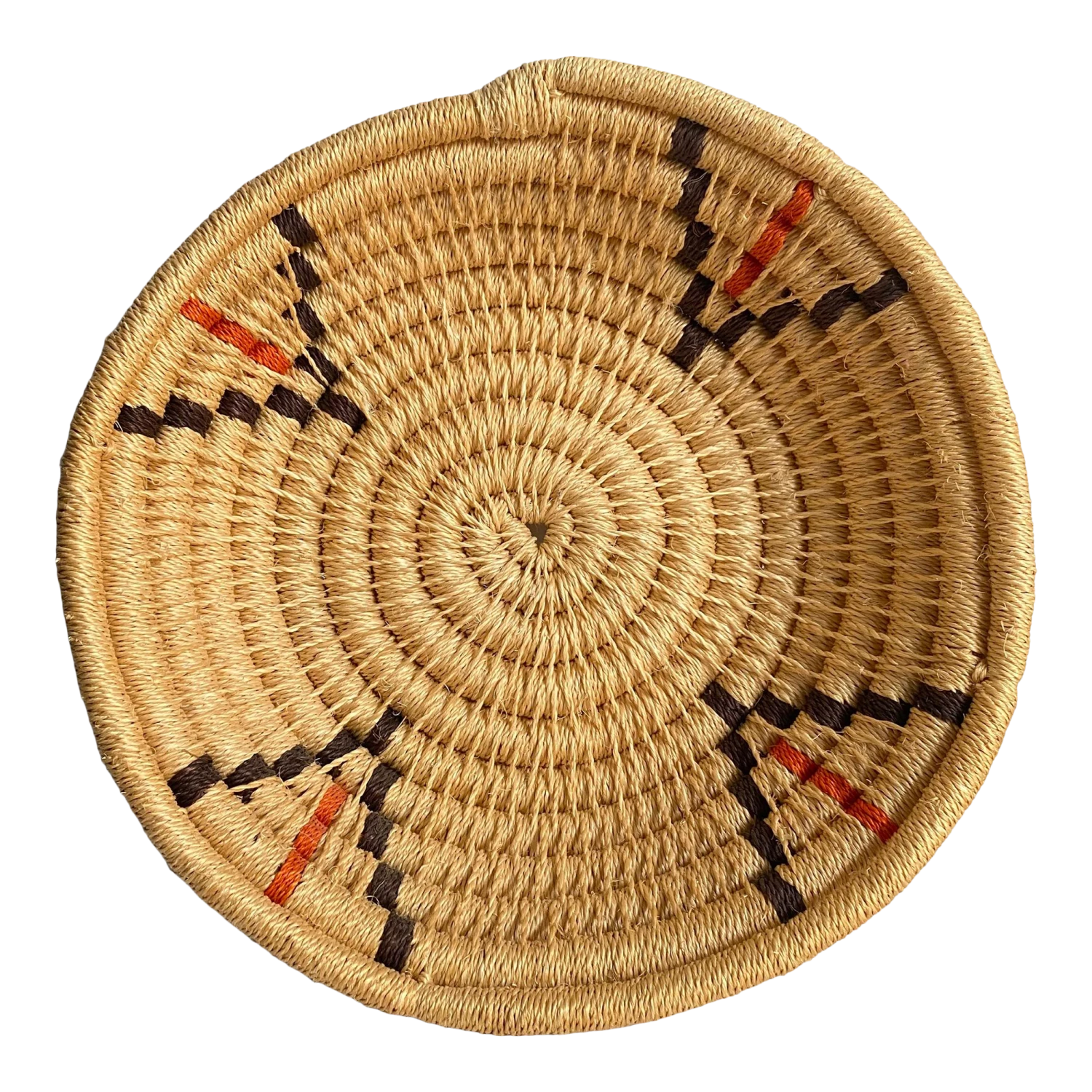 Vintage Woven Basket Tribal Aztec Print Boho Chic Handmade 3 Vintage Woven Basket Tribal Aztec Print Boho Chic Handmade