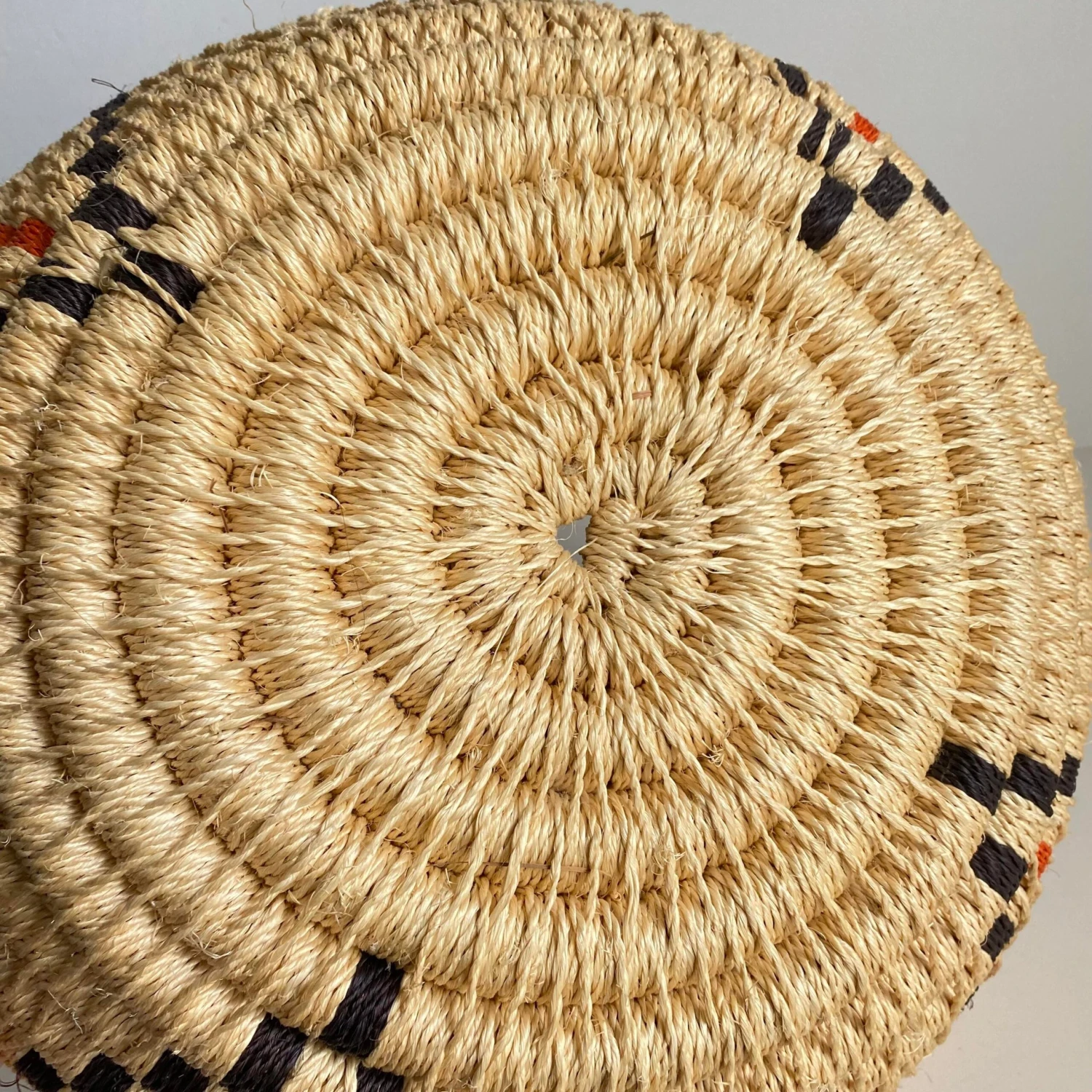Vintage Woven Basket Tribal Aztec Print Boho Chic Handmade 10 Vintage Woven Basket Tribal Aztec Print Boho Chic Handmade - Image 8