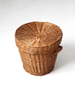 Vintage Woven Basket With Lid -CHAIRISH Shop vintage woven basket with lid 0861
