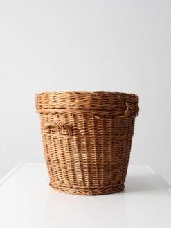 Vintage Woven Basket With Lid -CHAIRISH Shop vintage woven basket with lid 2438