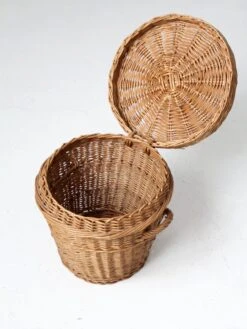 Vintage Woven Basket With Lid -CHAIRISH Shop vintage woven basket with lid 6197