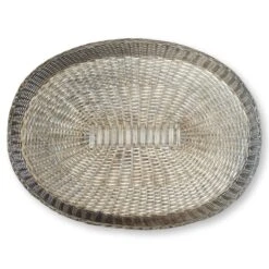 Vintage Woven Silver-Plate Basket & Tray -CHAIRISH Shop vintage woven silver plate basket and tray 9583