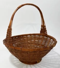 Vintage Woven Wicker Gathering Basket -CHAIRISH Shop vintage woven wicker gathering basket 5570