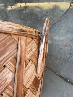 Vintage Woven Wicker Large Two Handled Basket -CHAIRISH Shop vintage woven wicker large two handled basket 4918