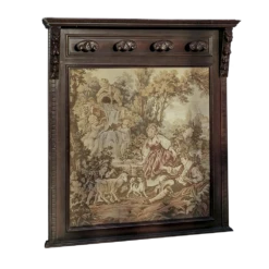 Wall Coat Rack With Tapestry, 1900s