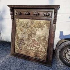 Wall Coat Rack With Tapestry, 1900s -CHAIRISH Shop wall coat rack with tapestry 1900s 6931