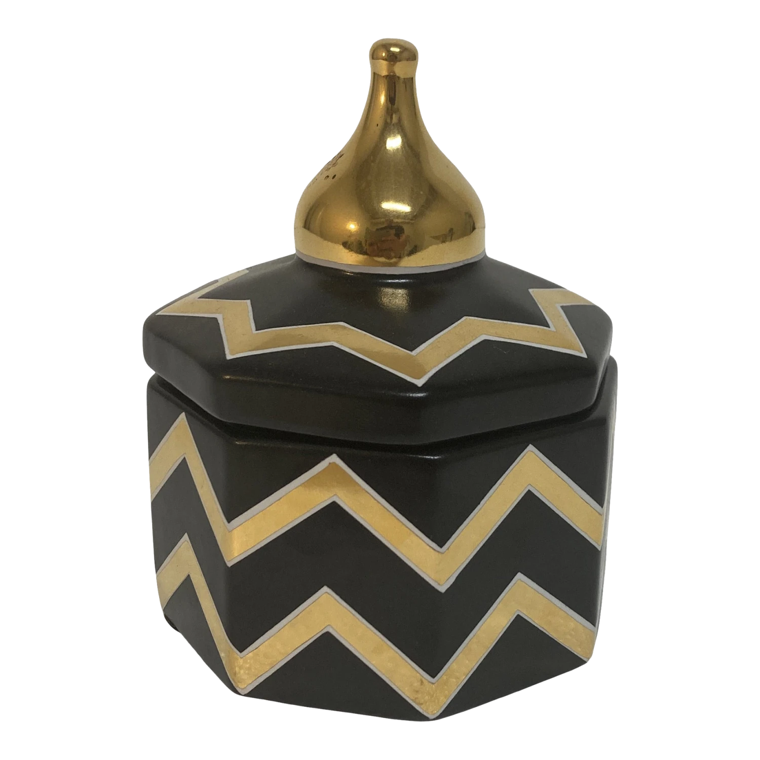Waylande Gregory Chevron Design Lidded Box 3 Waylande Gregory Chevron Design Lidded Box