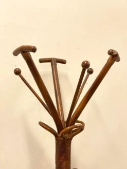 Wicker And Bamboo Coat Hanger, 1980s -CHAIRISH Shop wicker and bamboo coat hanger 1980s 7547