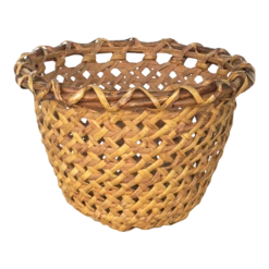 Wicker Basket Hamper Storage Piece Or Cachepot