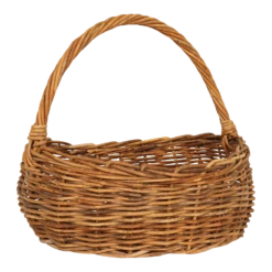 Woven Wicker Shopping Basket